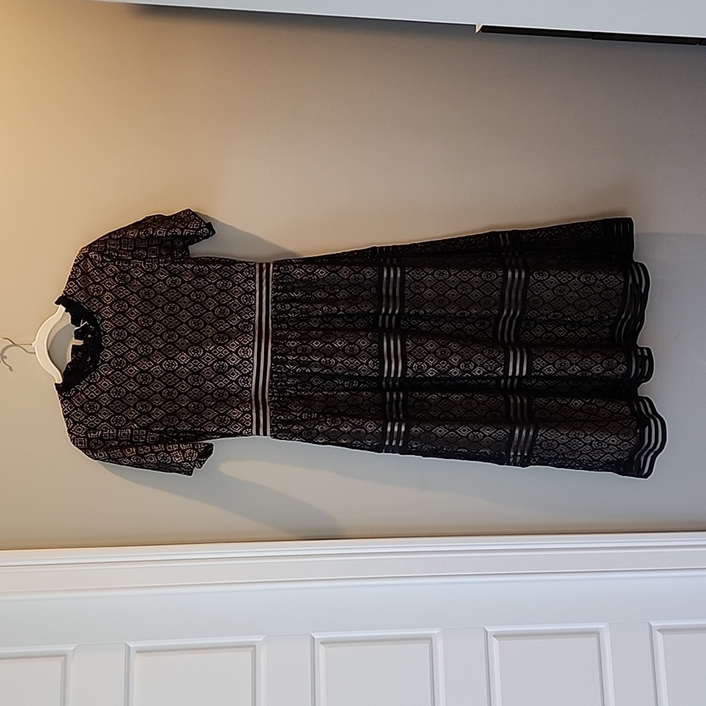 Black midi dress